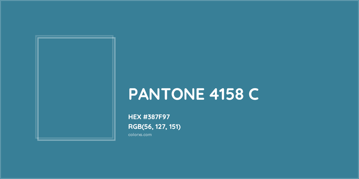 HEX #387F97 PANTONE 4158 C CMS Pantone PMS - Color Code