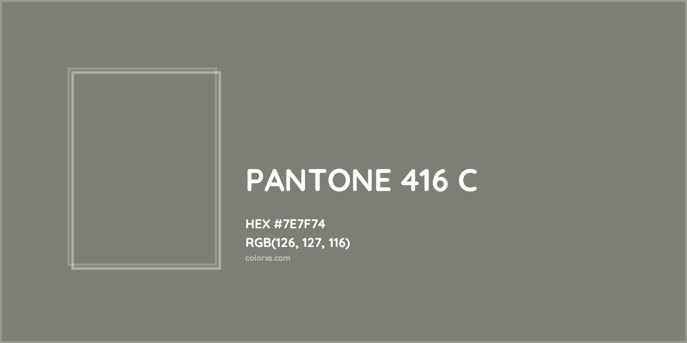 HEX #7E7F74 PANTONE 416 C CMS Pantone PMS - Color Code