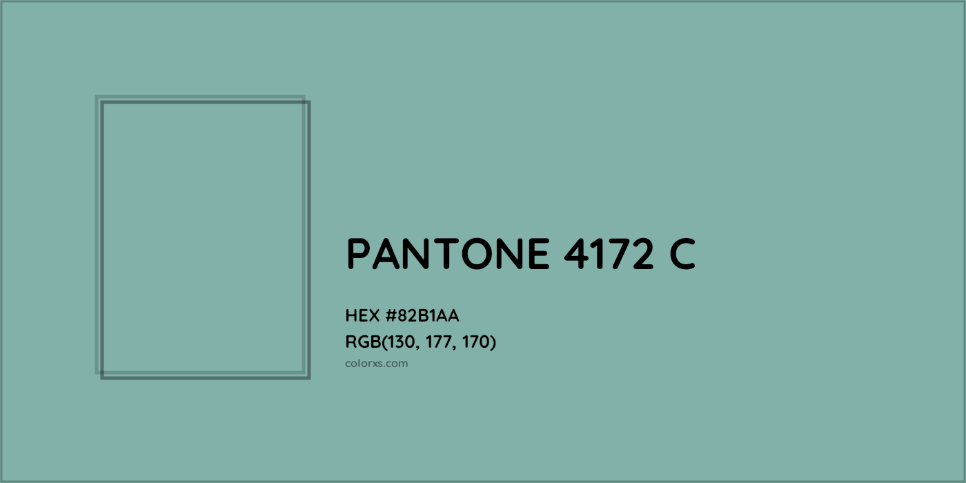 HEX #82B1AA PANTONE 4172 C CMS Pantone PMS - Color Code