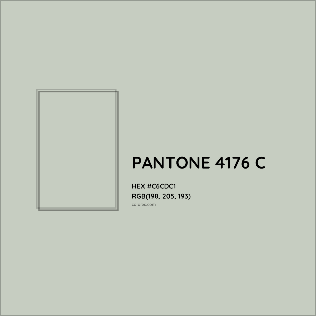 HEX #C6CDC1 PANTONE 4176 C CMS Pantone PMS - Color Code