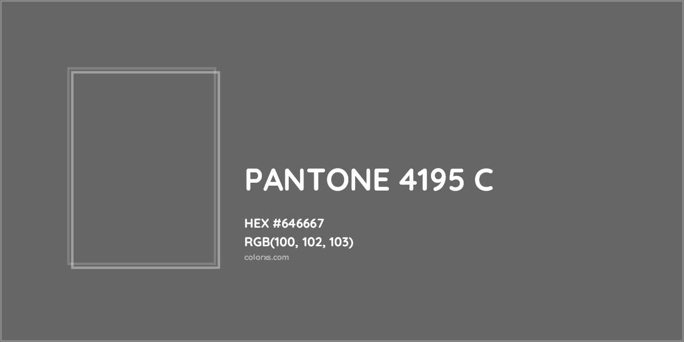 HEX #646667 PANTONE 4195 C CMS Pantone PMS - Color Code