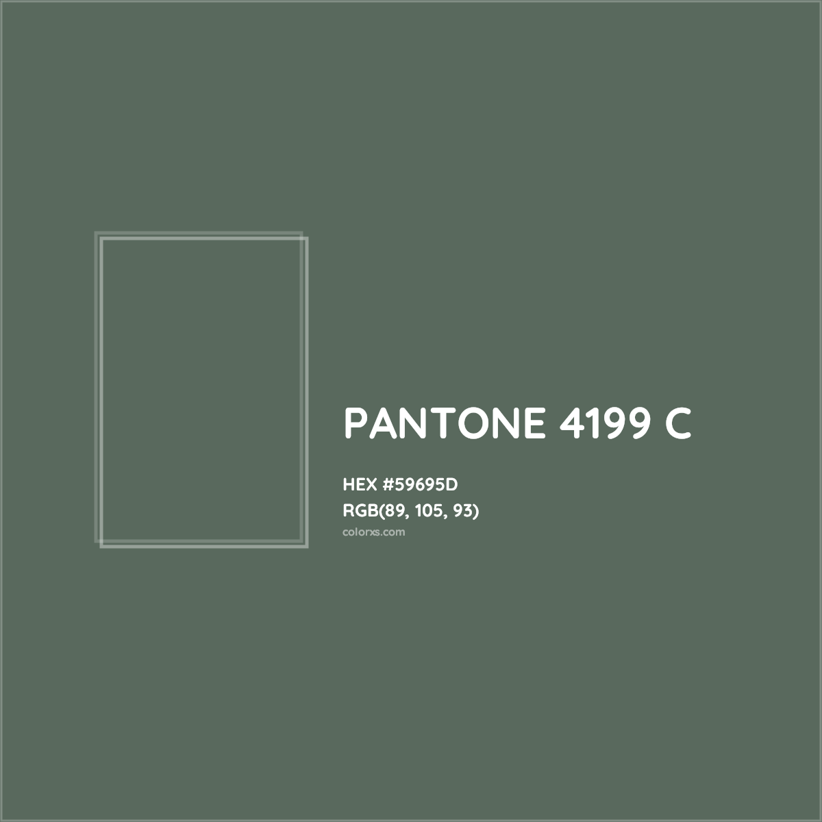 HEX #59695D PANTONE 4199 C CMS Pantone PMS - Color Code