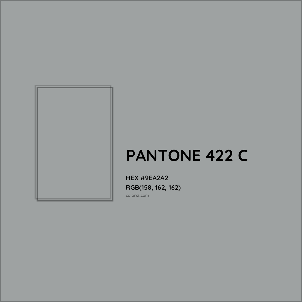 HEX #9EA2A2 PANTONE 422 C CMS Pantone PMS - Color Code
