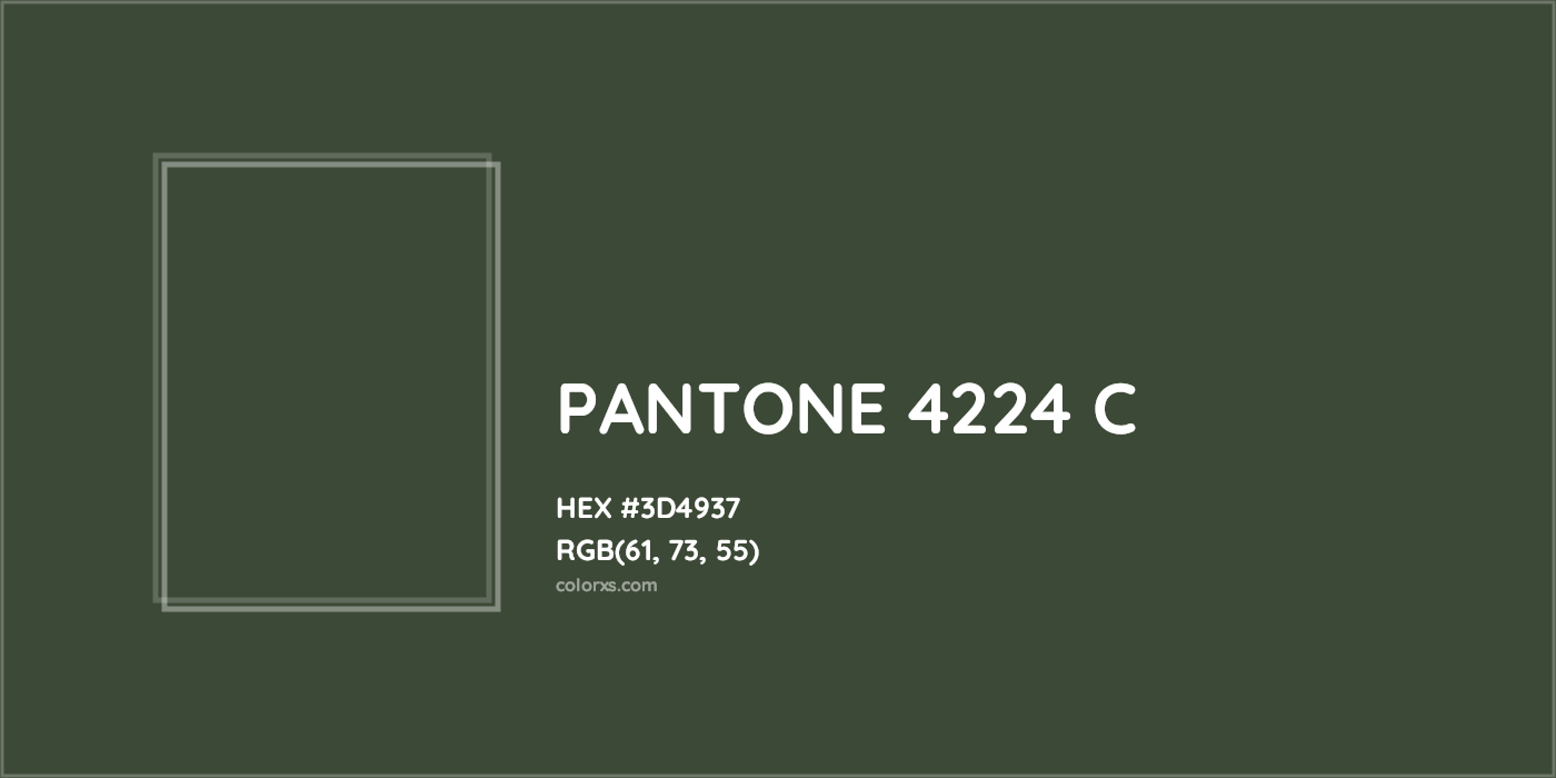 HEX #3D4937 PANTONE 4224 C CMS Pantone PMS - Color Code