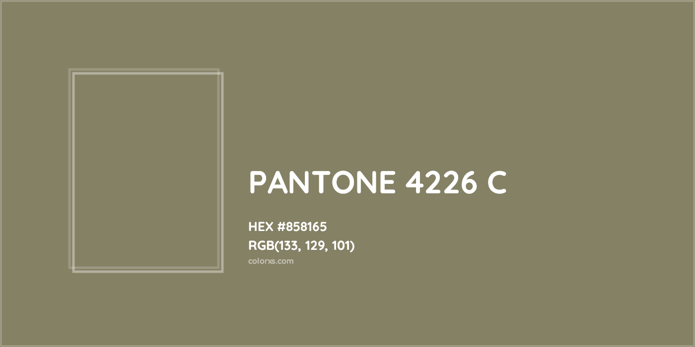 HEX #858165 PANTONE 4226 C CMS Pantone PMS - Color Code
