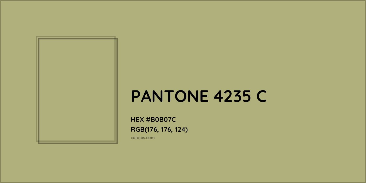 HEX #B0B07C PANTONE 4235 C CMS Pantone PMS - Color Code