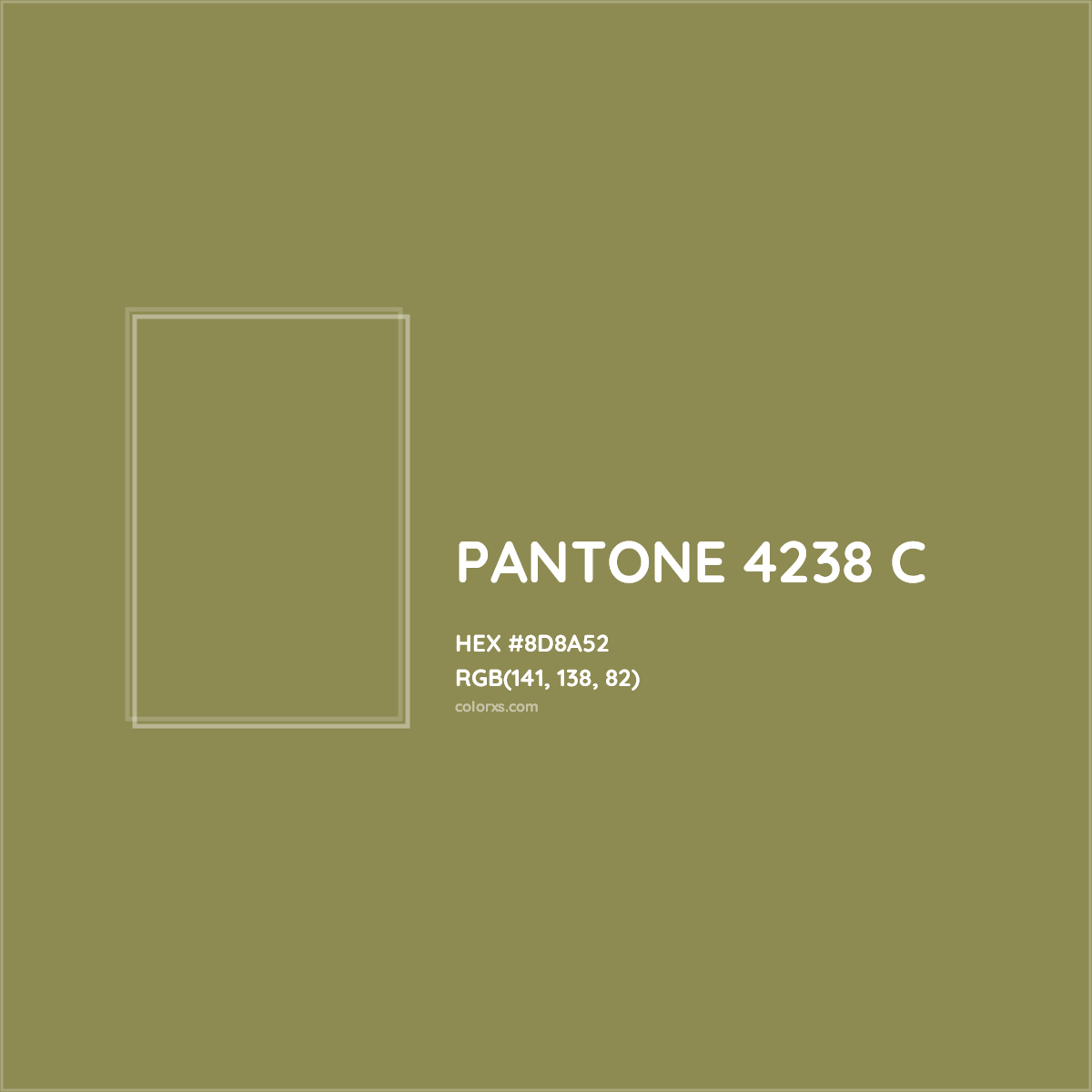 HEX #8D8A52 PANTONE 4238 C CMS Pantone PMS - Color Code