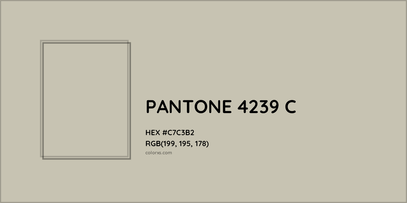 HEX #C7C3B2 PANTONE 4239 C CMS Pantone PMS - Color Code