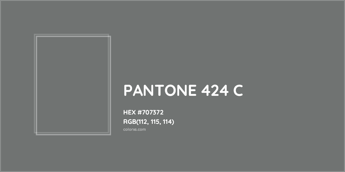 HEX #707372 PANTONE 424 C CMS Pantone PMS - Color Code