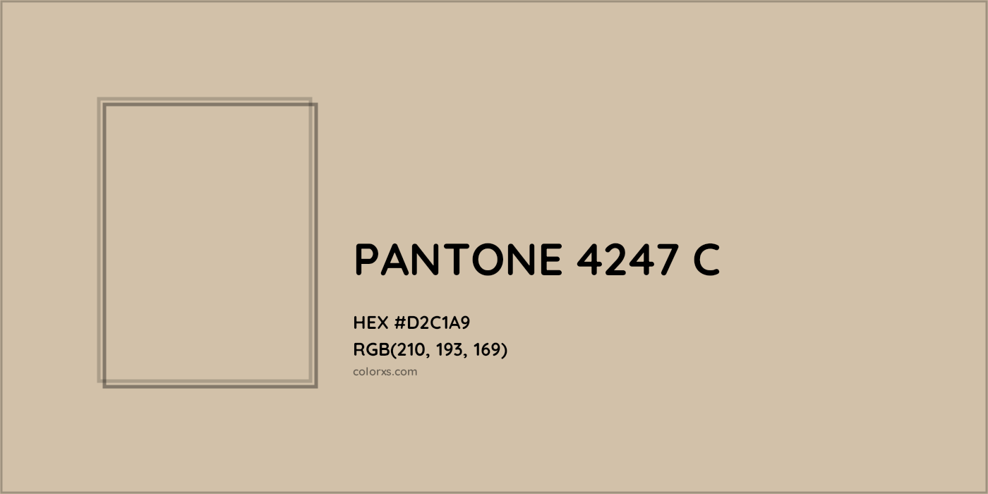 HEX #D2C1A9 PANTONE 4247 C CMS Pantone PMS - Color Code