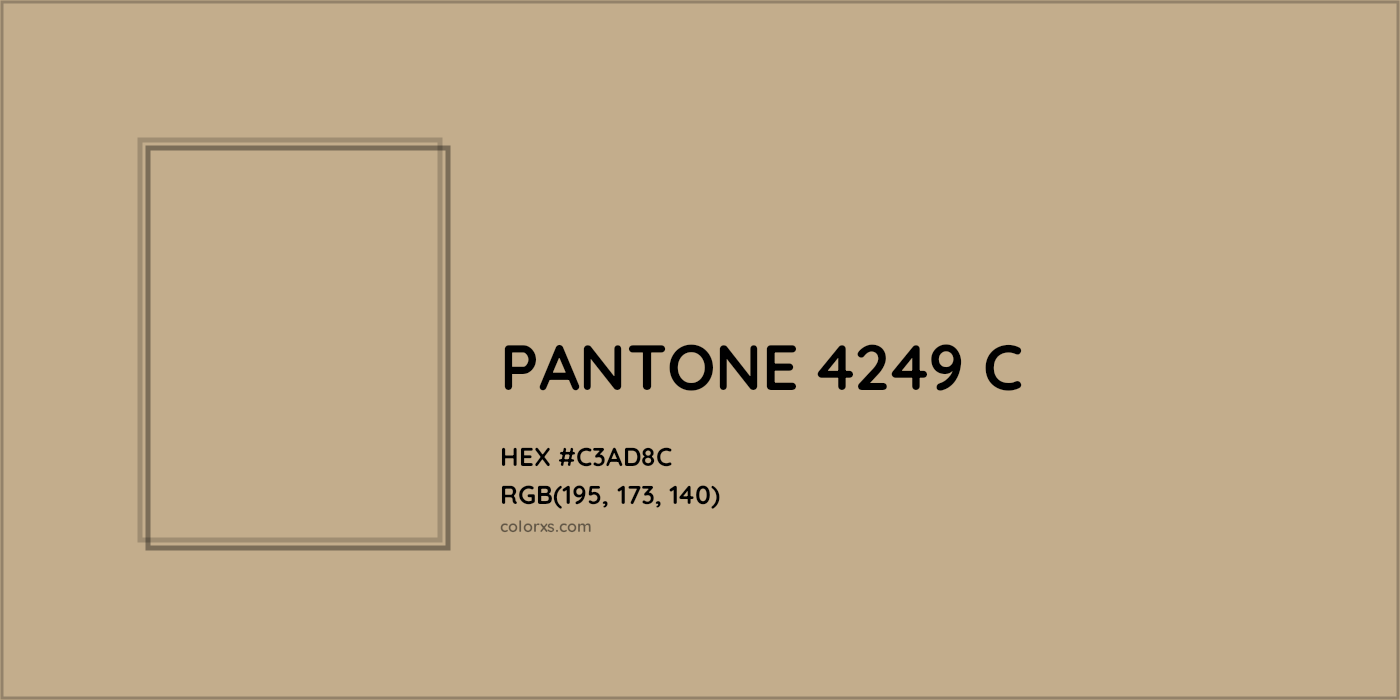 HEX #C3AD8C PANTONE 4249 C CMS Pantone PMS - Color Code