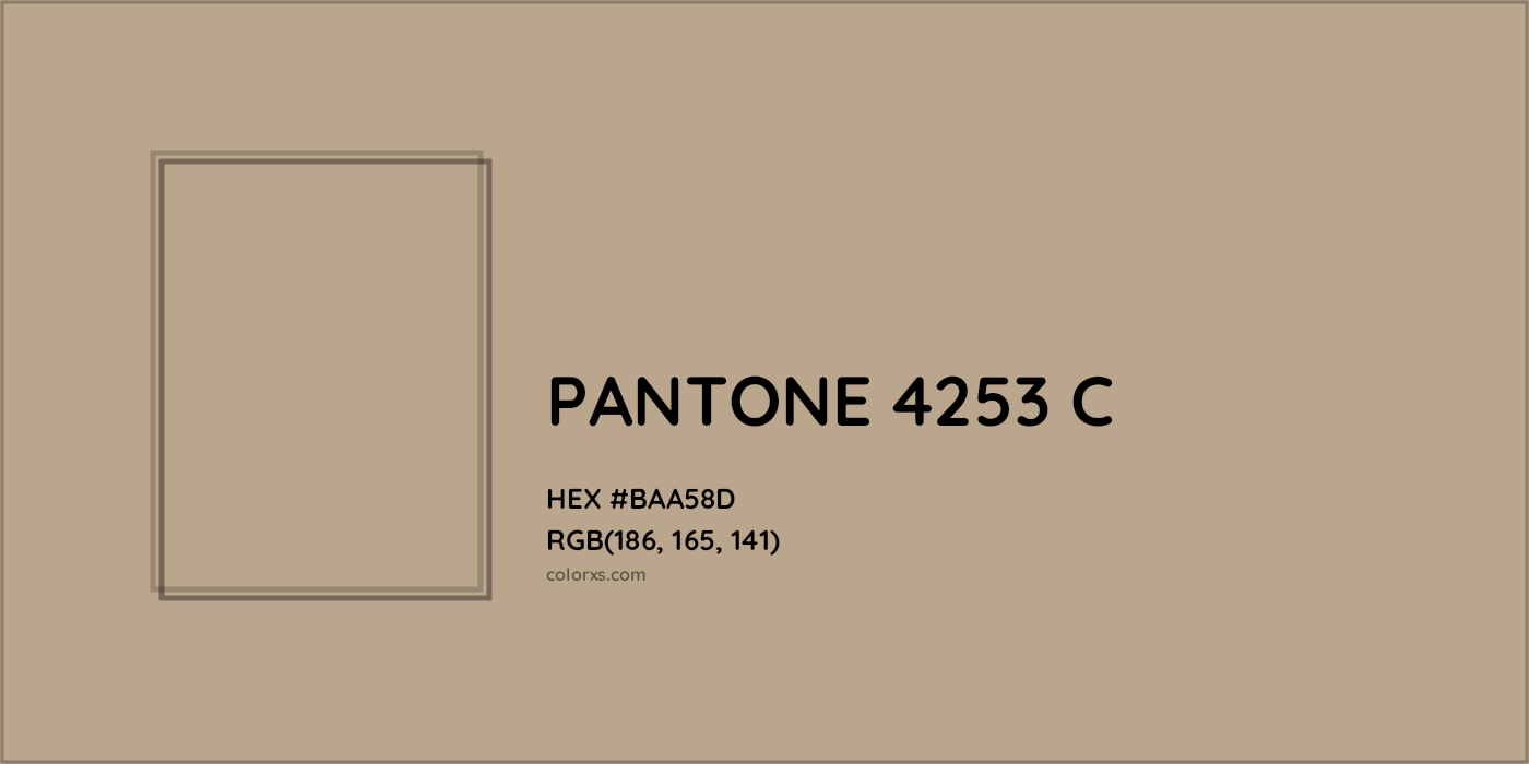 HEX #BAA58D PANTONE 4253 C CMS Pantone PMS - Color Code