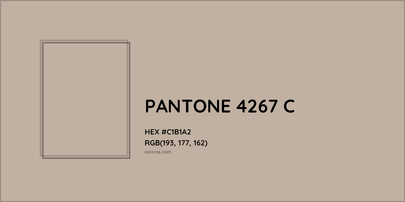 HEX #C1B1A2 PANTONE 4267 C CMS Pantone PMS - Color Code