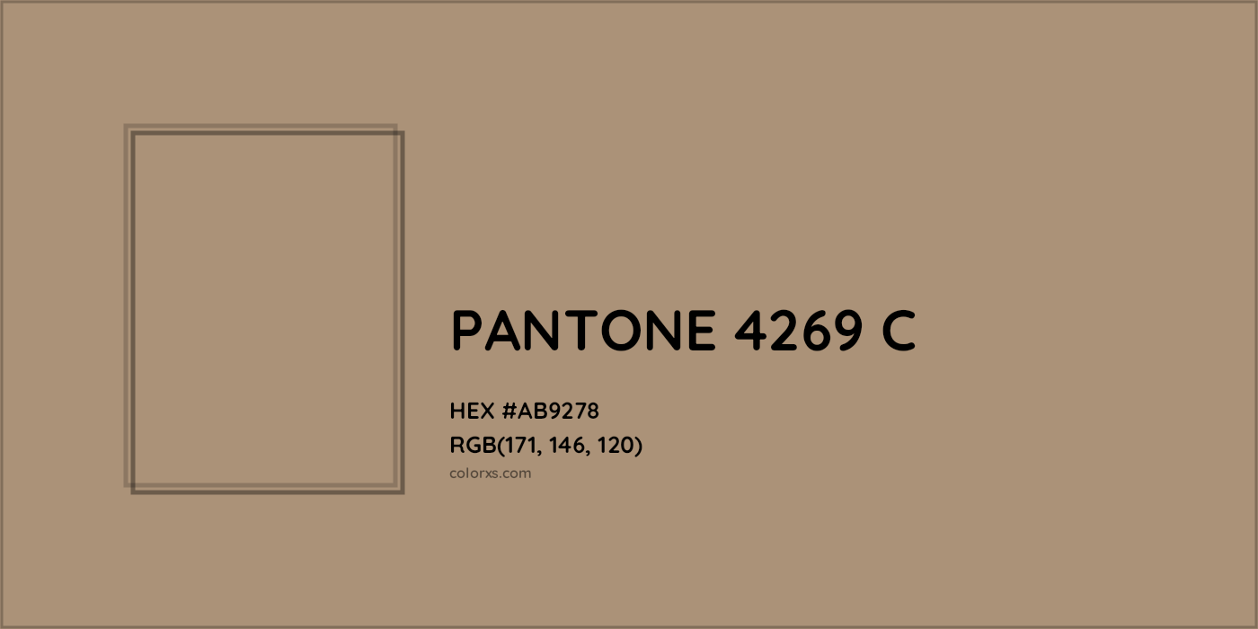HEX #AB9278 PANTONE 4269 C CMS Pantone PMS - Color Code