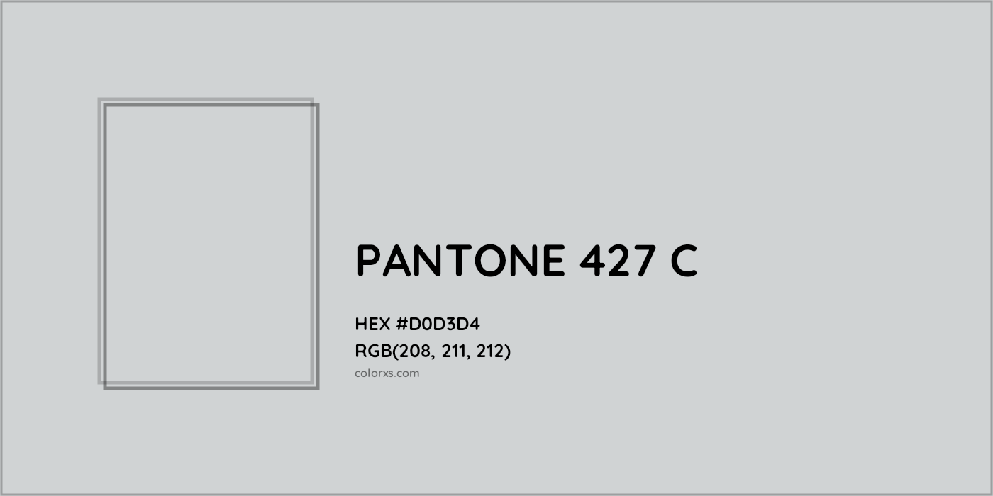 HEX #D0D3D4 PANTONE 427 C CMS Pantone PMS - Color Code
