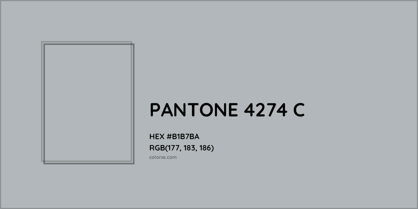 HEX #B1B7BA PANTONE 4274 C CMS Pantone PMS - Color Code