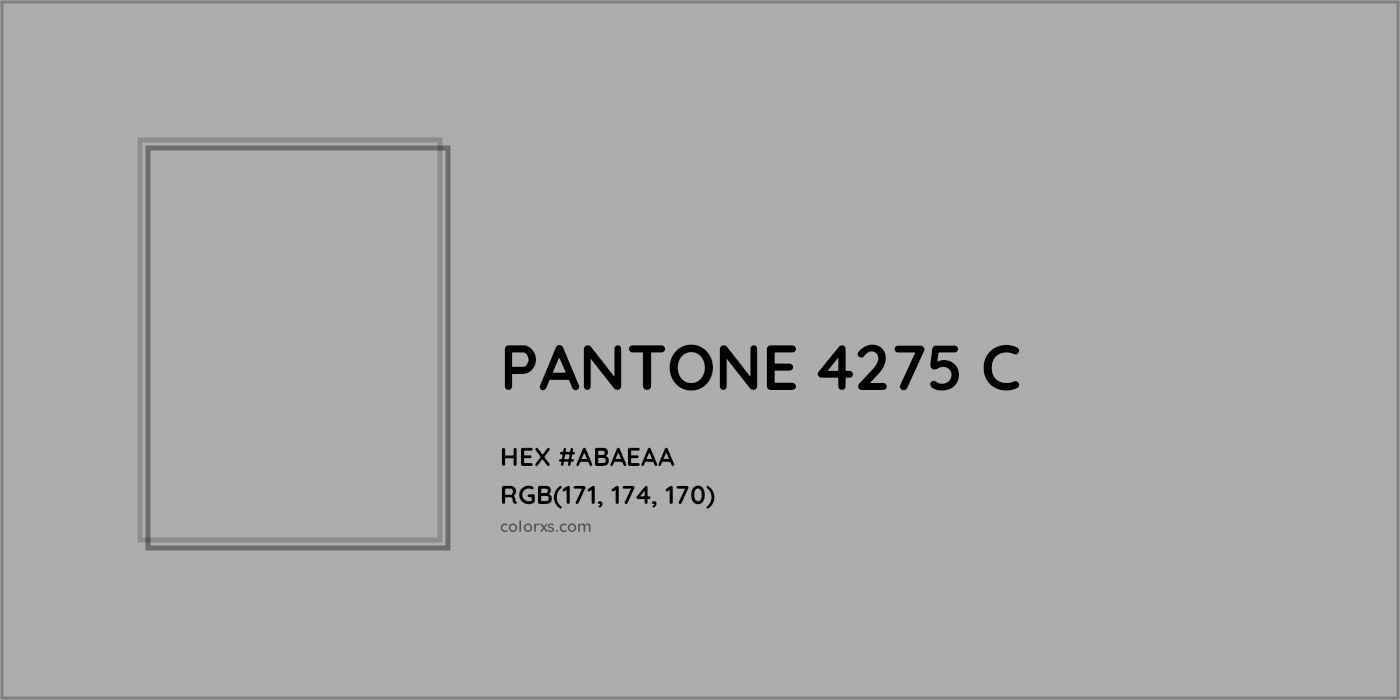 HEX #ABAEAA PANTONE 4275 C CMS Pantone PMS - Color Code