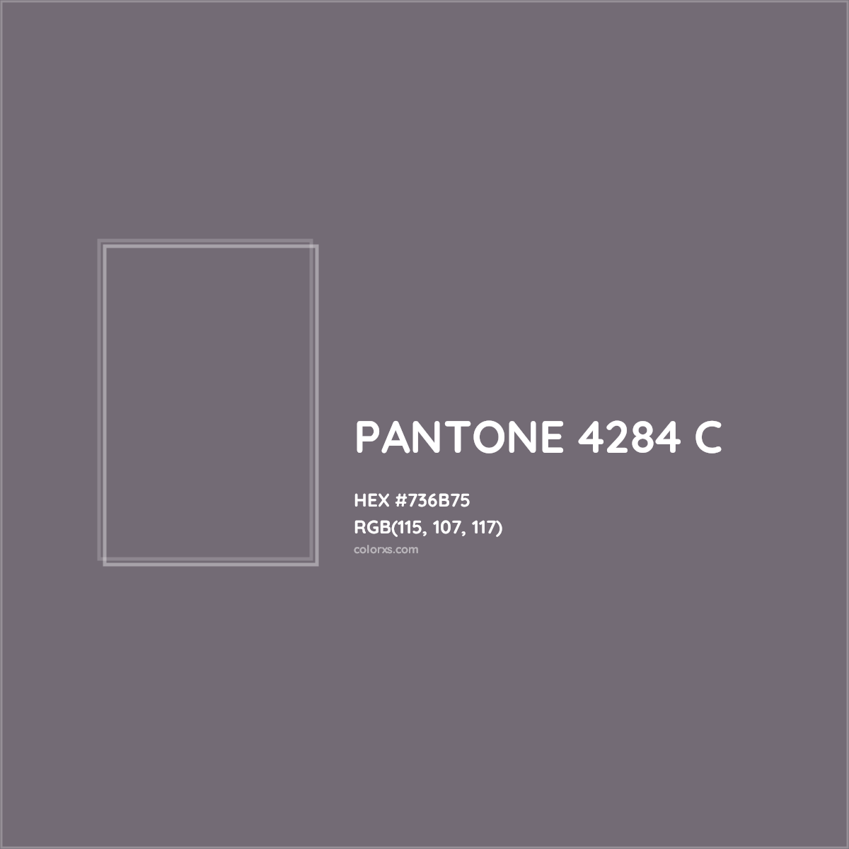 HEX #736B75 PANTONE 4284 C CMS Pantone PMS - Color Code