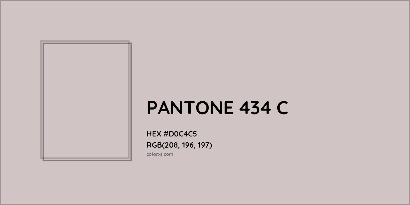 HEX #D0C4C5 PANTONE 434 C CMS Pantone PMS - Color Code