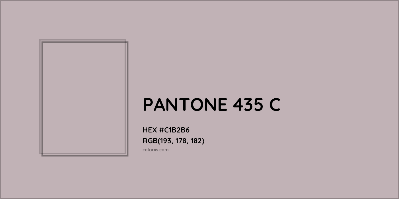 HEX #C1B2B6 PANTONE 435 C CMS Pantone PMS - Color Code