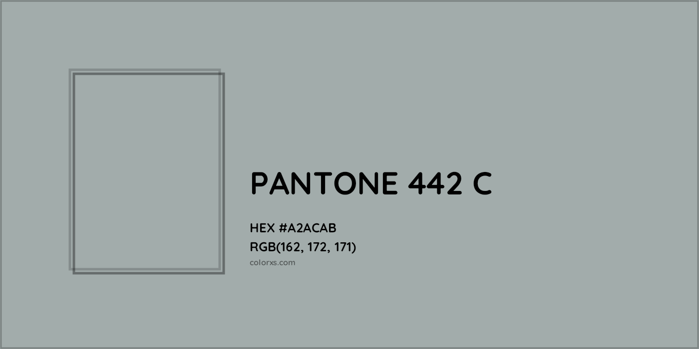 HEX #A2ACAB PANTONE 442 C CMS Pantone PMS - Color Code