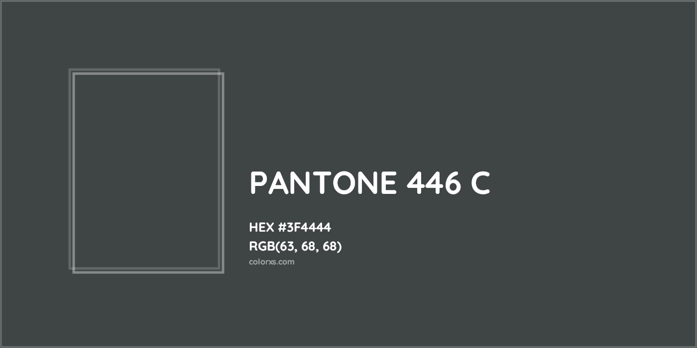 HEX #3F4444 PANTONE 446 C CMS Pantone PMS - Color Code