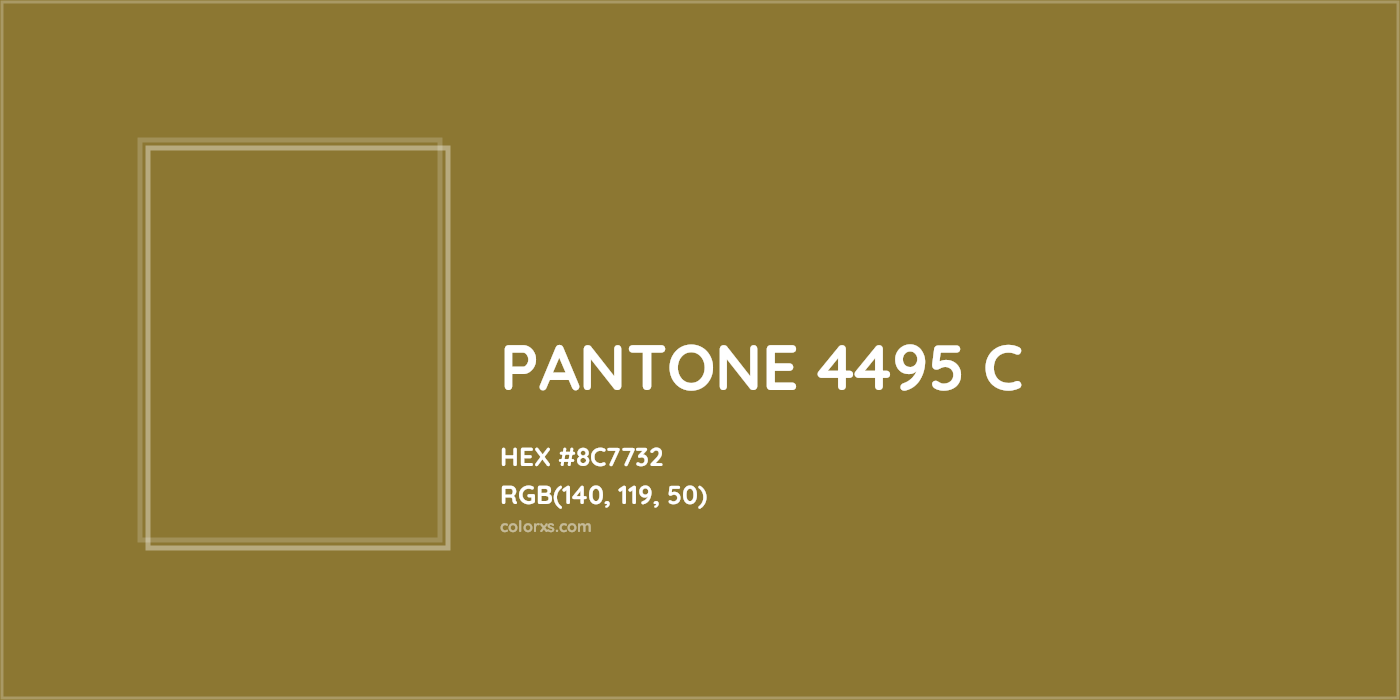 HEX #8C7732 PANTONE 4495 C CMS Pantone PMS - Color Code