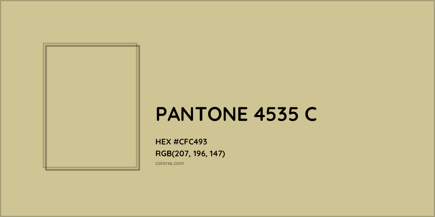 HEX #CFC493 PANTONE 4535 C CMS Pantone PMS - Color Code