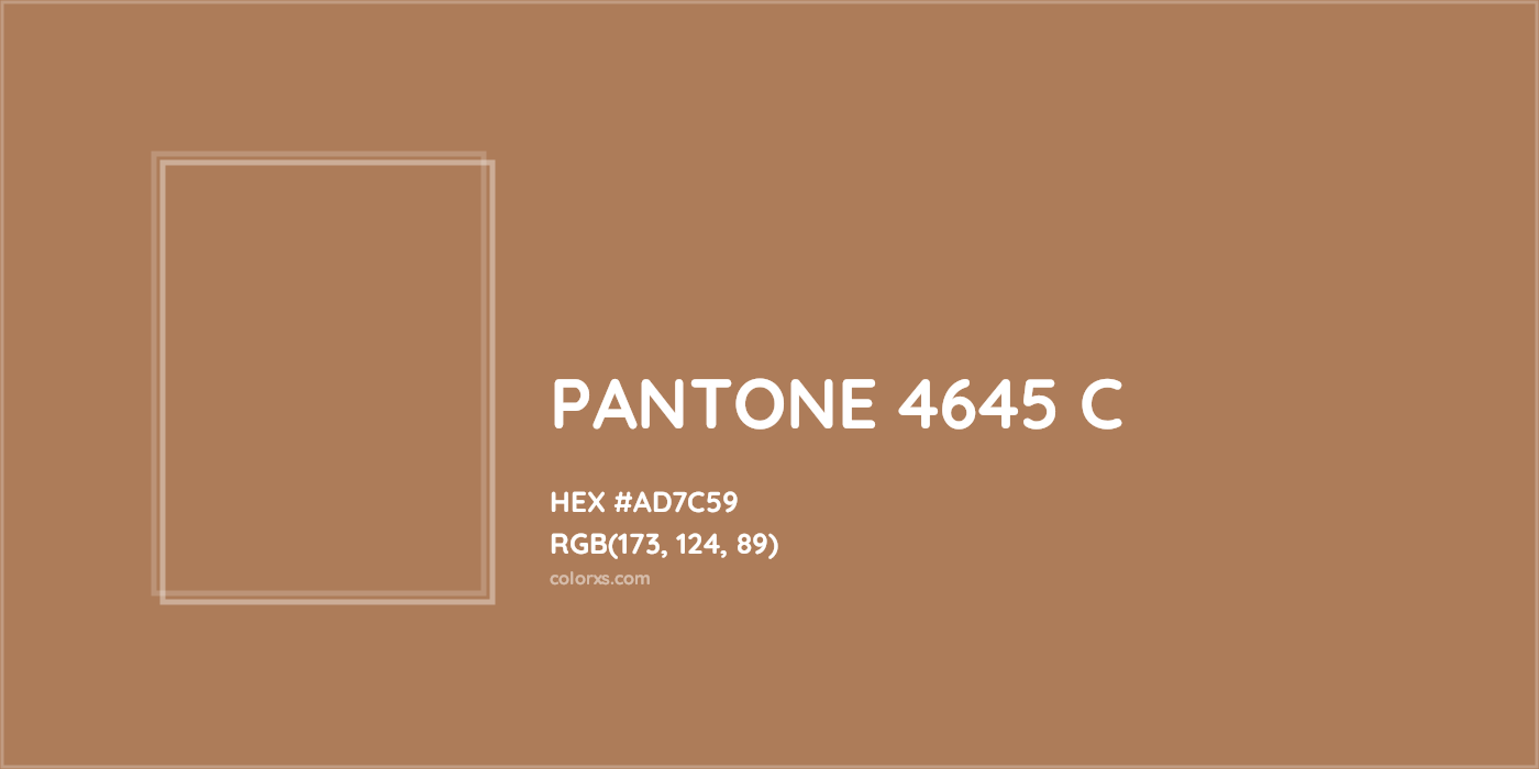 HEX #AD7C59 PANTONE 4645 C CMS Pantone PMS - Color Code