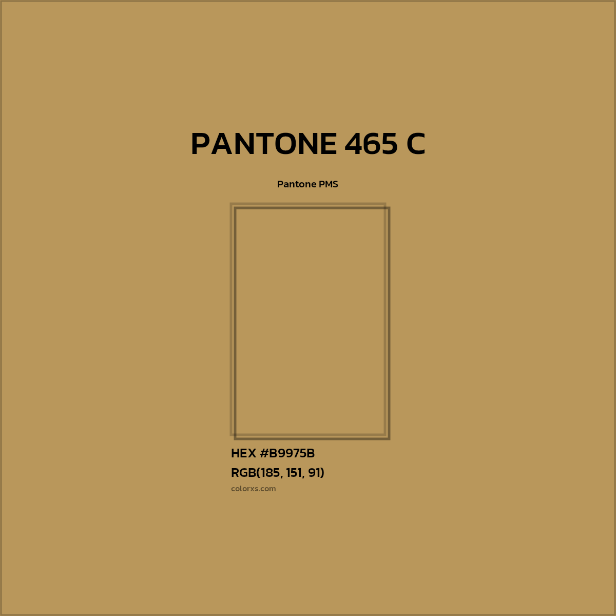 HEX #B9975B PANTONE 465 C CMS Pantone PMS - Color Code