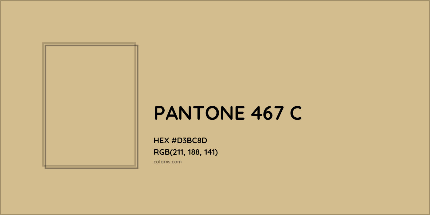HEX #D3BC8D PANTONE 467 C CMS Pantone PMS - Color Code