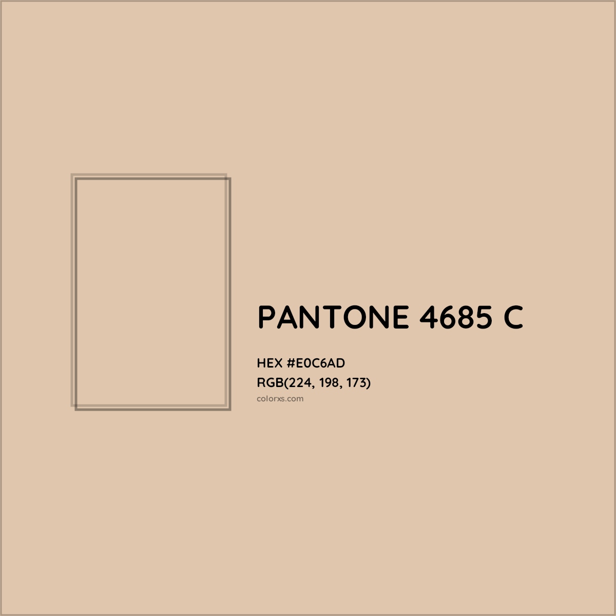 HEX #E0C6AD PANTONE 4685 C CMS Pantone PMS - Color Code