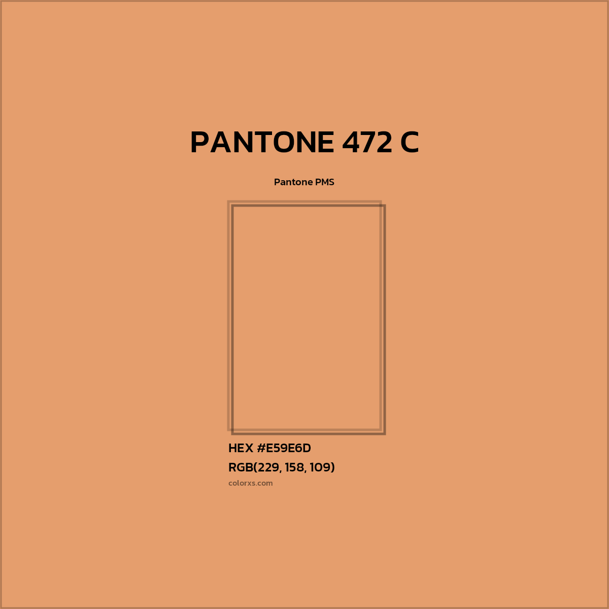 HEX #E59E6D PANTONE 472 C CMS Pantone PMS - Color Code