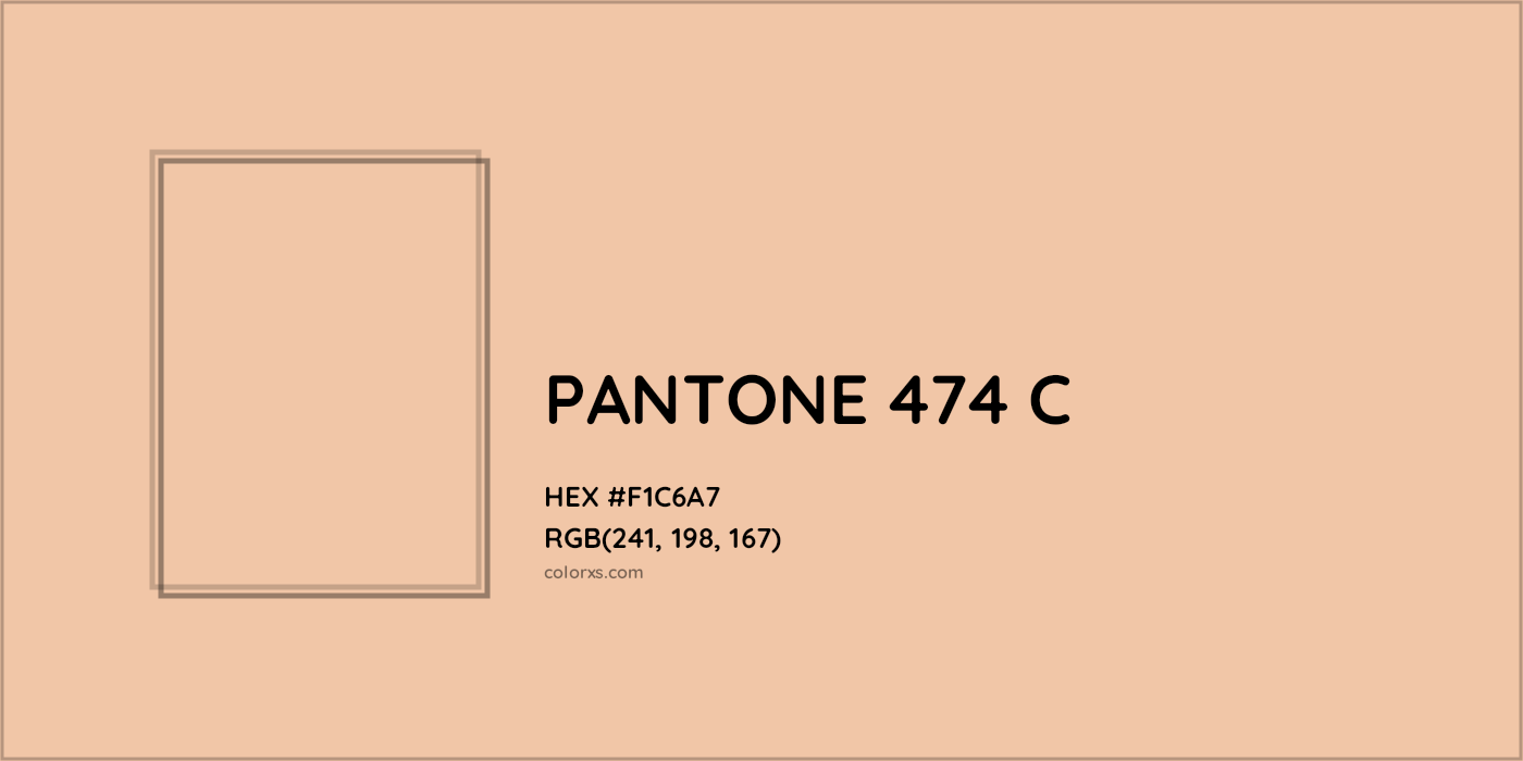HEX #F1C6A7 PANTONE 474 C CMS Pantone PMS - Color Code