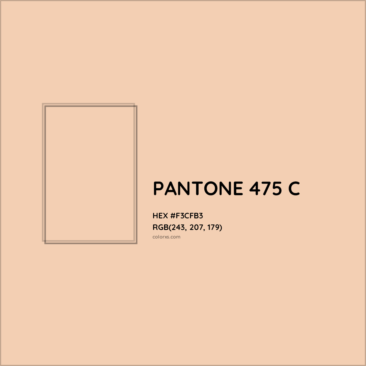 HEX #F3CFB3 PANTONE 475 C CMS Pantone PMS - Color Code