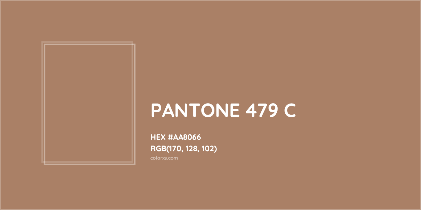 HEX #AA8066 PANTONE 479 C CMS Pantone PMS - Color Code