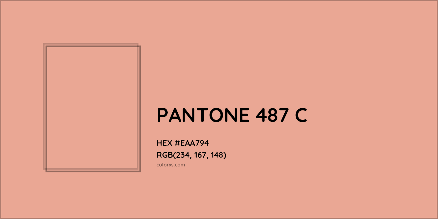HEX #EAA794 PANTONE 487 C CMS Pantone PMS - Color Code