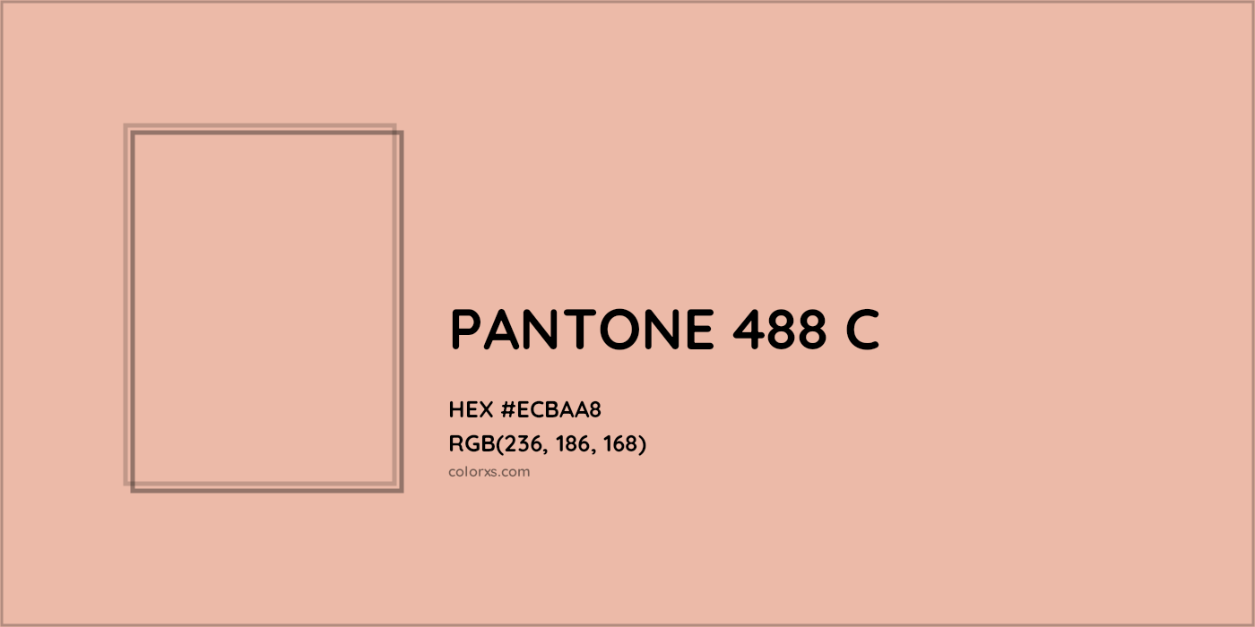 HEX #ECBAA8 PANTONE 488 C CMS Pantone PMS - Color Code