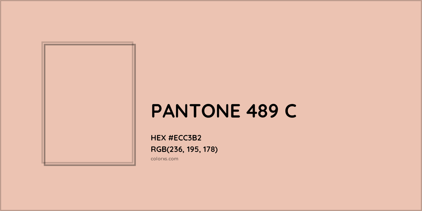 HEX #ECC3B2 PANTONE 489 C CMS Pantone PMS - Color Code