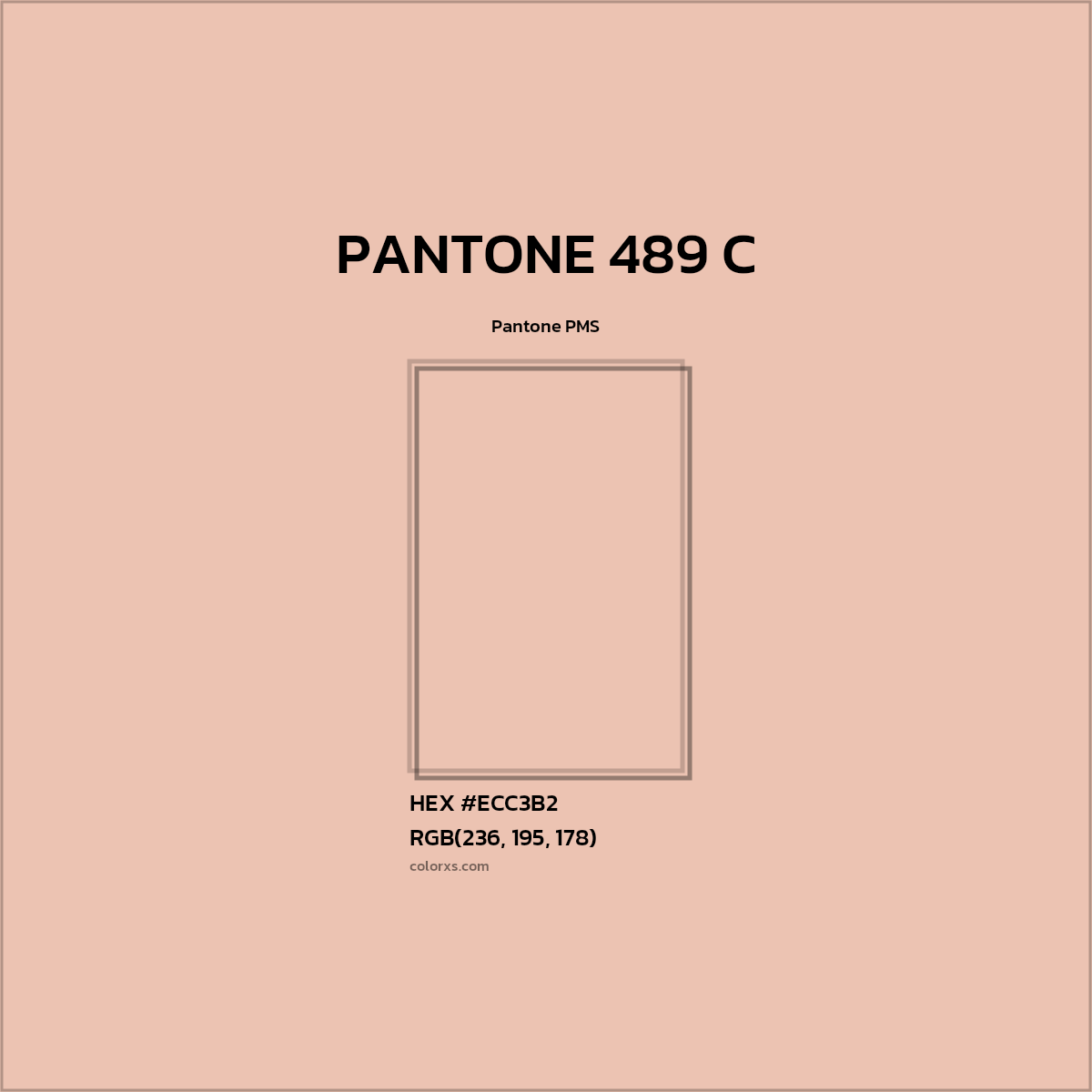 HEX #ECC3B2 PANTONE 489 C CMS Pantone PMS - Color Code