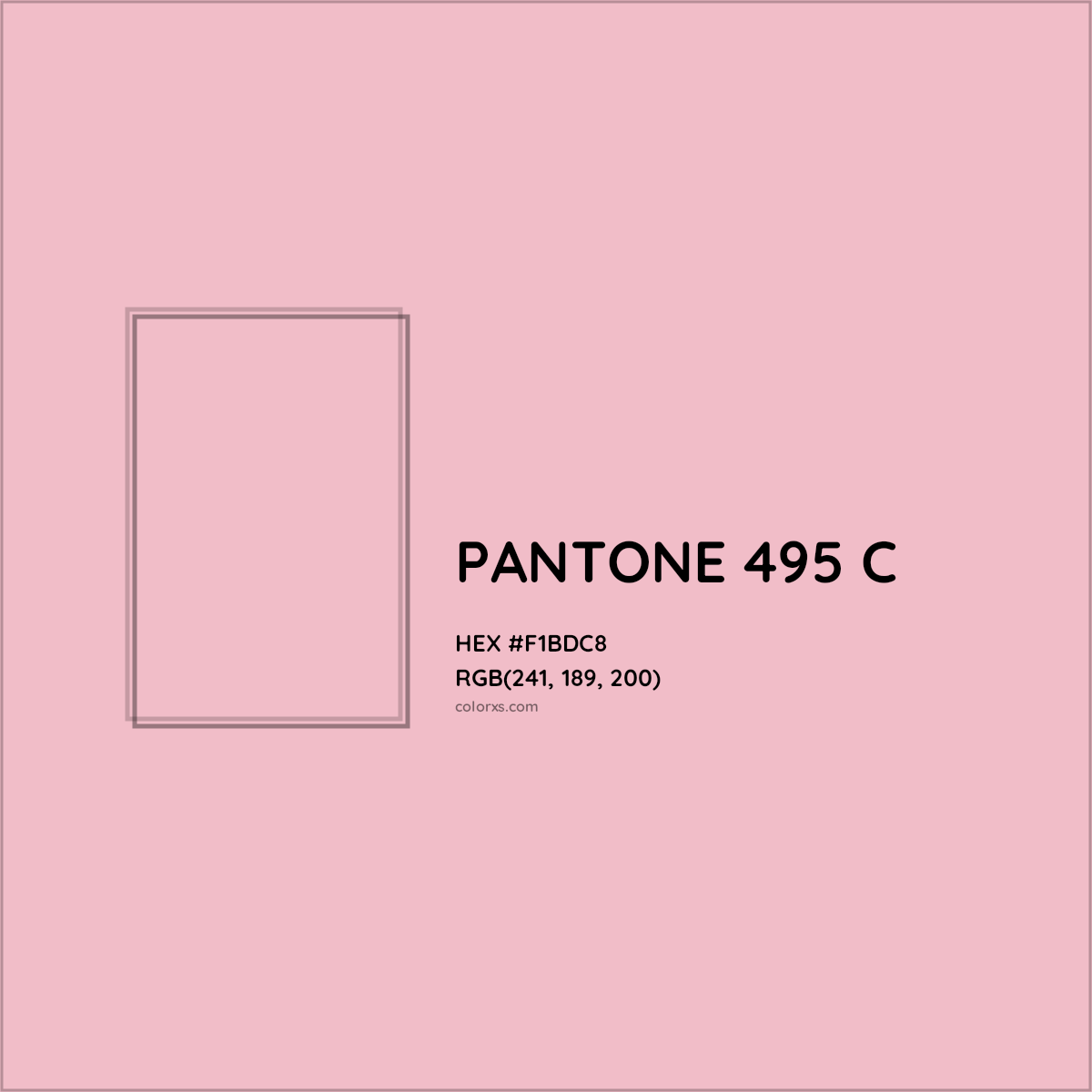HEX #F1BDC8 PANTONE 495 C CMS Pantone PMS - Color Code
