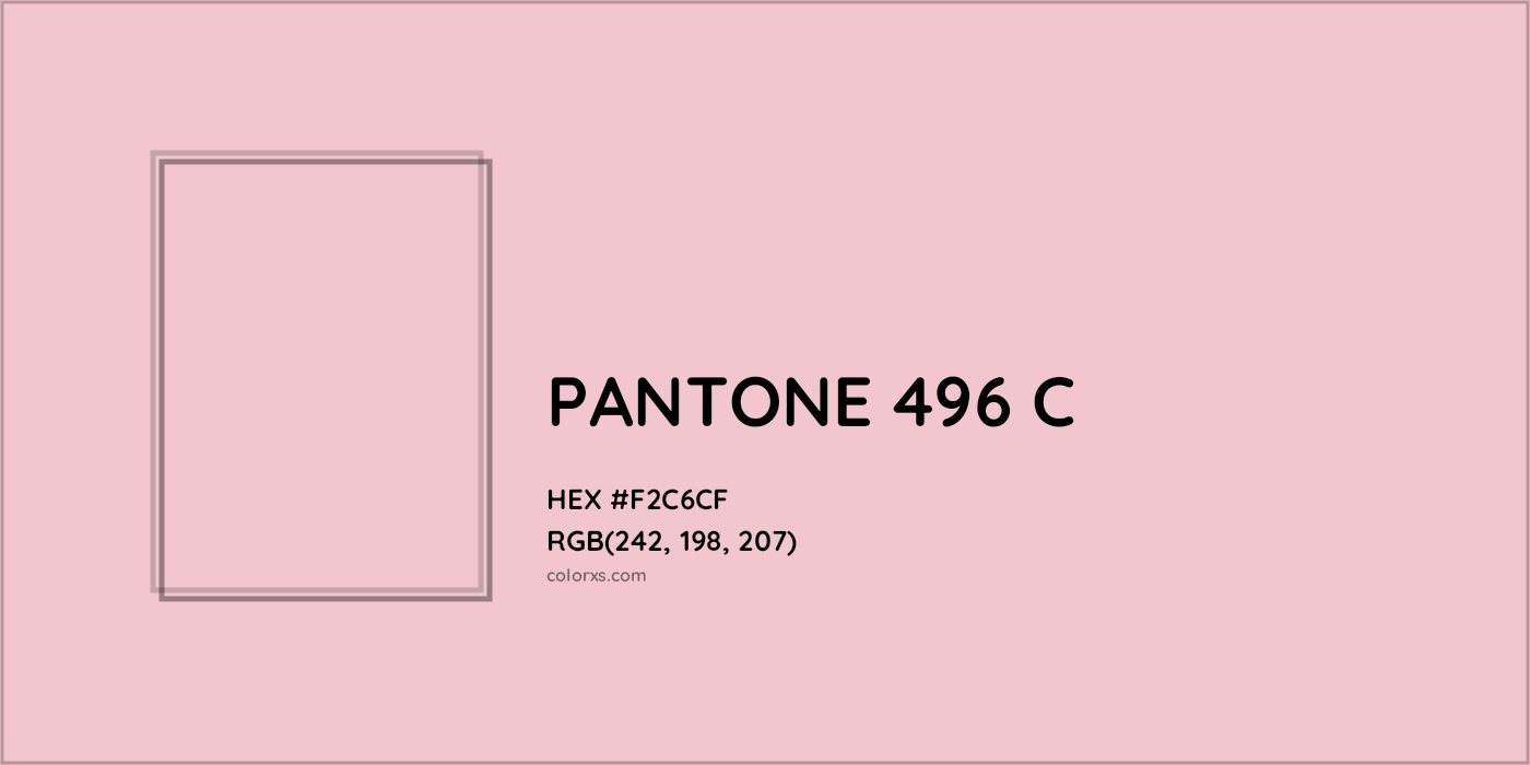 HEX #F2C6CF PANTONE 496 C CMS Pantone PMS - Color Code