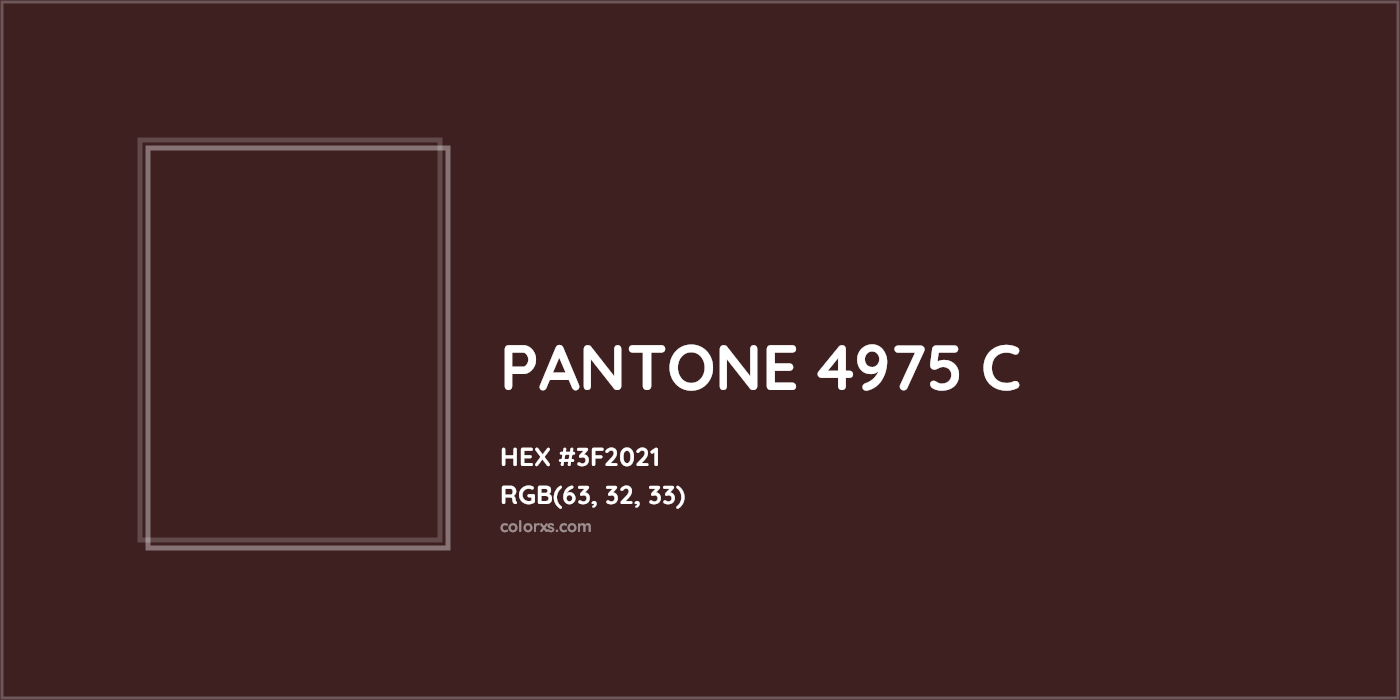 HEX #3F2021 PANTONE 4975 C CMS Pantone PMS - Color Code