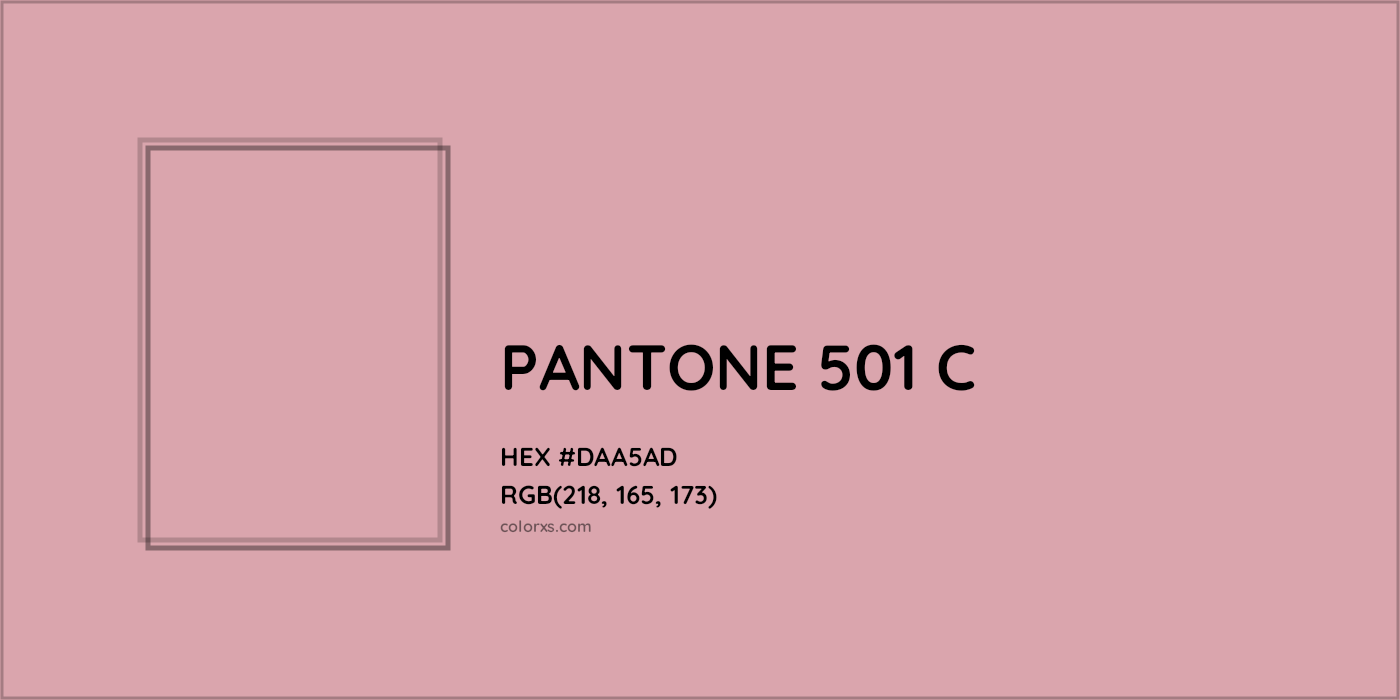 HEX #DAA5AD PANTONE 501 C CMS Pantone PMS - Color Code
