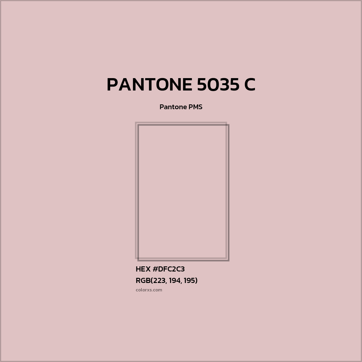 HEX #DFC2C3 PANTONE 5035 C CMS Pantone PMS - Color Code