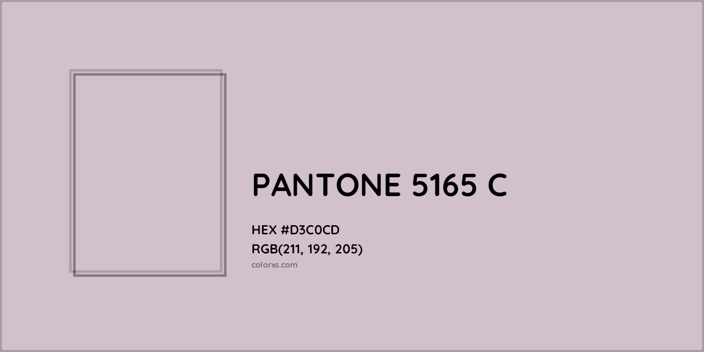 HEX #D3C0CD PANTONE 5165 C CMS Pantone PMS - Color Code