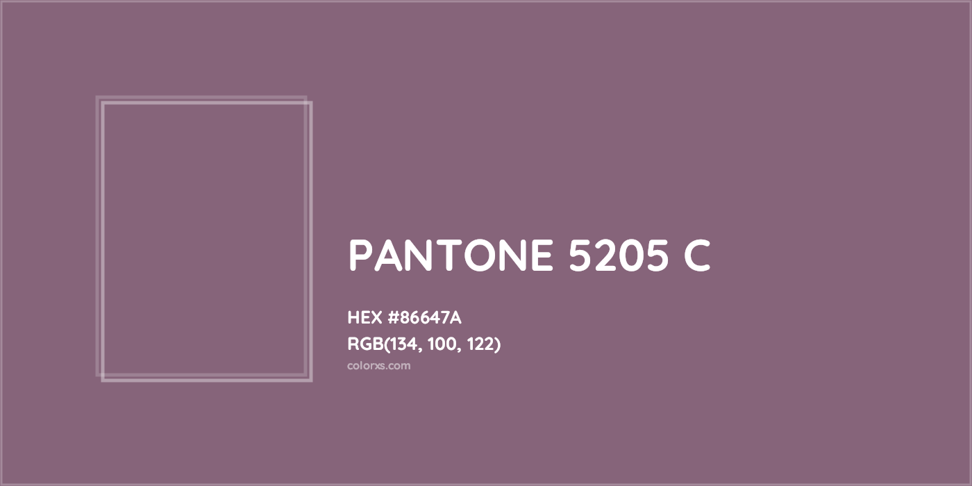 HEX #86647A PANTONE 5205 C CMS Pantone PMS - Color Code