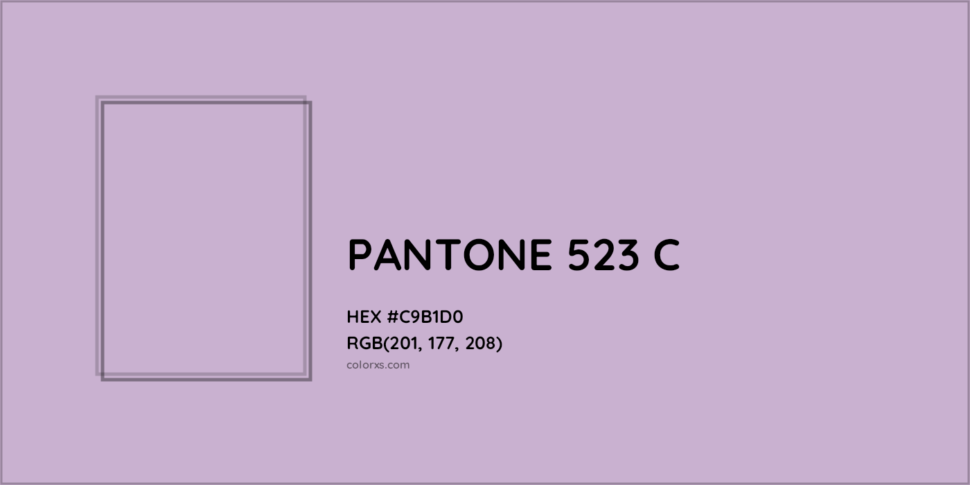 HEX #C9B1D0 PANTONE 523 C CMS Pantone PMS - Color Code