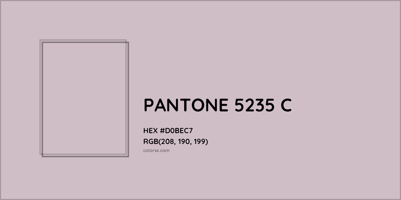 HEX #D0BEC7 PANTONE 5235 C CMS Pantone PMS - Color Code