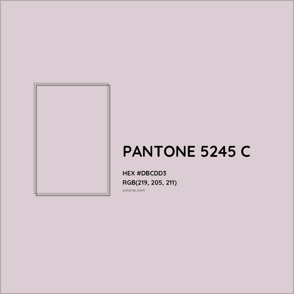 HEX #DBCDD3 PANTONE 5245 C CMS Pantone PMS - Color Code